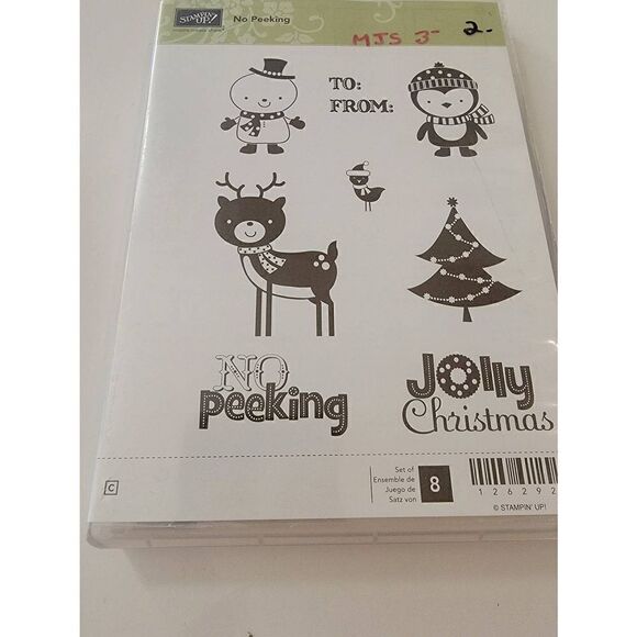 Stampin' Up! No Peeking Jolly Christmas Stamp Set - Picture 1 of 3